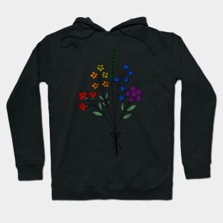 Subtle pride flower bouquet Hoodie